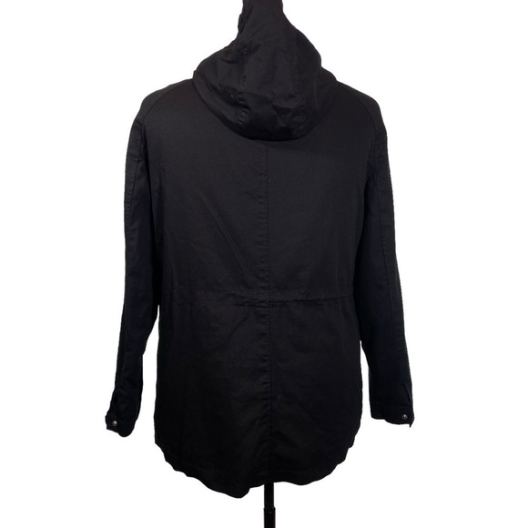 MISS LONDON Black label women's plus size 2X Black hooded pockets snap jacket - Picture 7 of 9